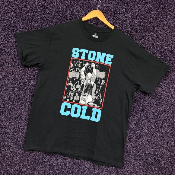 Stone Cold Steve Austin The Double Fist Salute WWE T-Shirt L - Picture 3 of 4